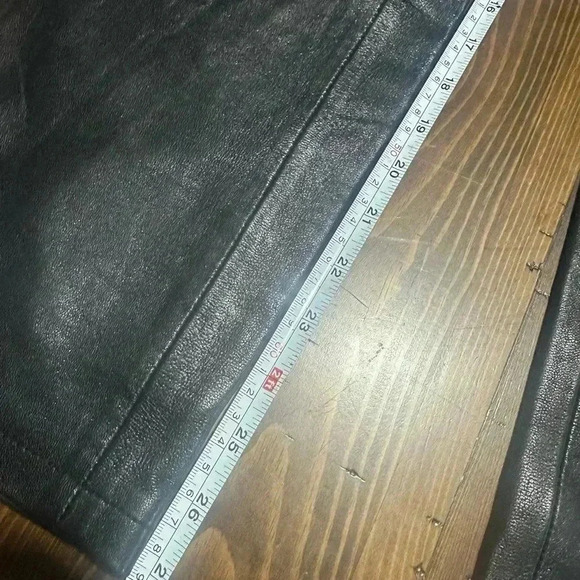 Vintage 90s Hugo Buscati Women’s Genuine Leather Bootcut Pants Size 10 - Picture 5 of 11